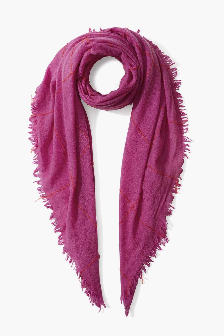 Accessory Chan Luu | Hyacinth Windowpane Cashmere Scarf