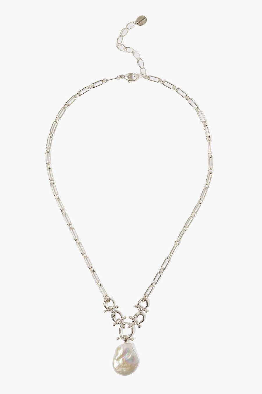 Jewelry Chan Luu | Cheval Necklace Silver White Pearl