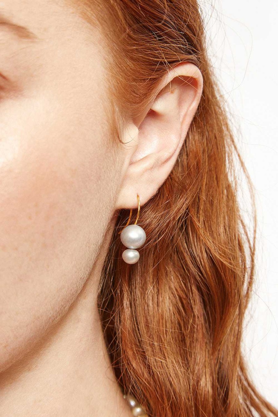 Jewelry Chan Luu | Phoebe Drop Earrings Grey Pearl