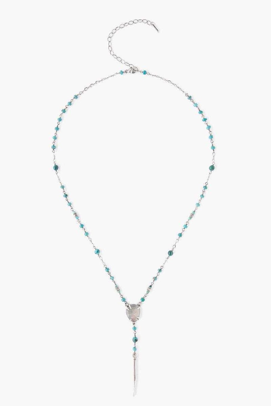 Jewelry Chan Luu | Compressed Turquoise Mix Y-Necklace