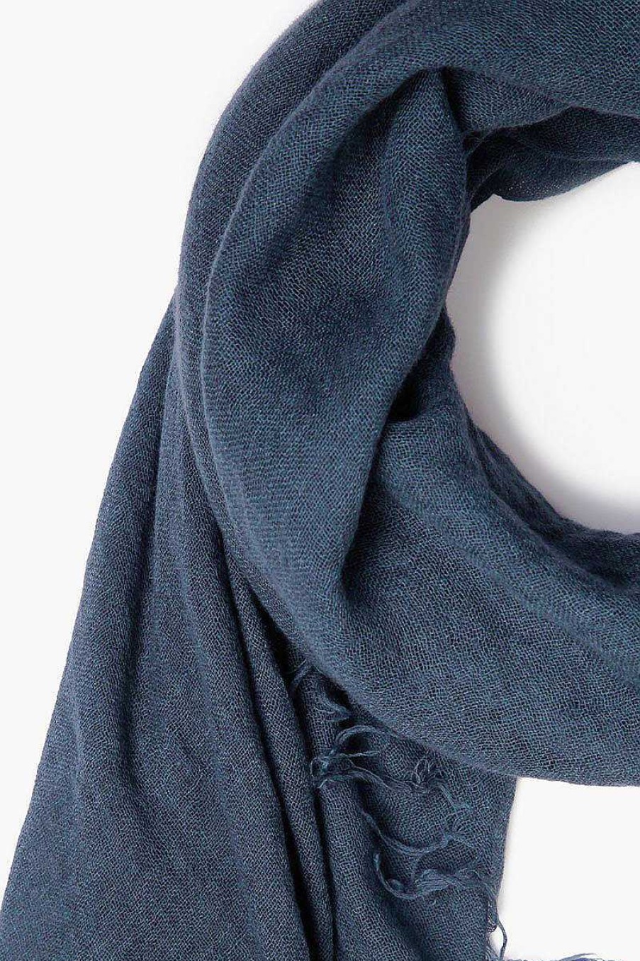 Accessory Chan Luu | Indigo Cashmere And Silk Scarf