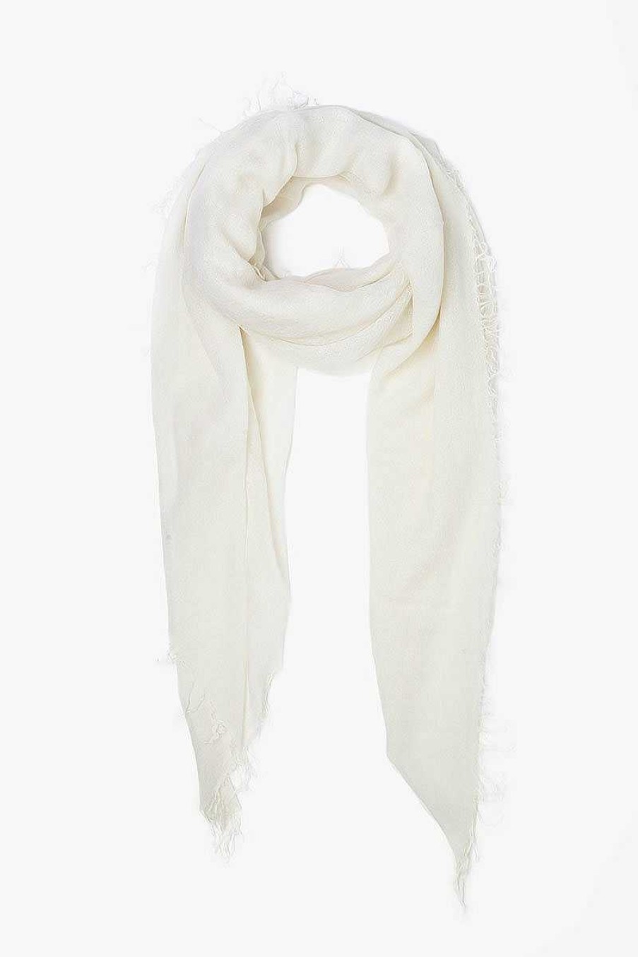 Accessory Chan Luu | Eggshell Cashmere And Silk Scarf