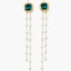 Jewelry Chan Luu | Geneva Tiered Pearl Earrings Emerald