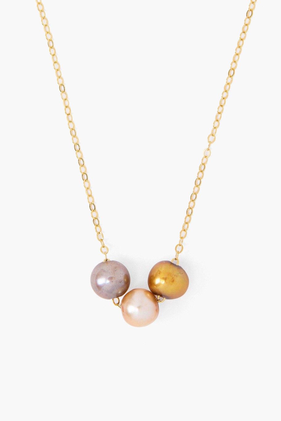 Jewelry Chan Luu | Champagne Mix Pearl Trinity Necklace