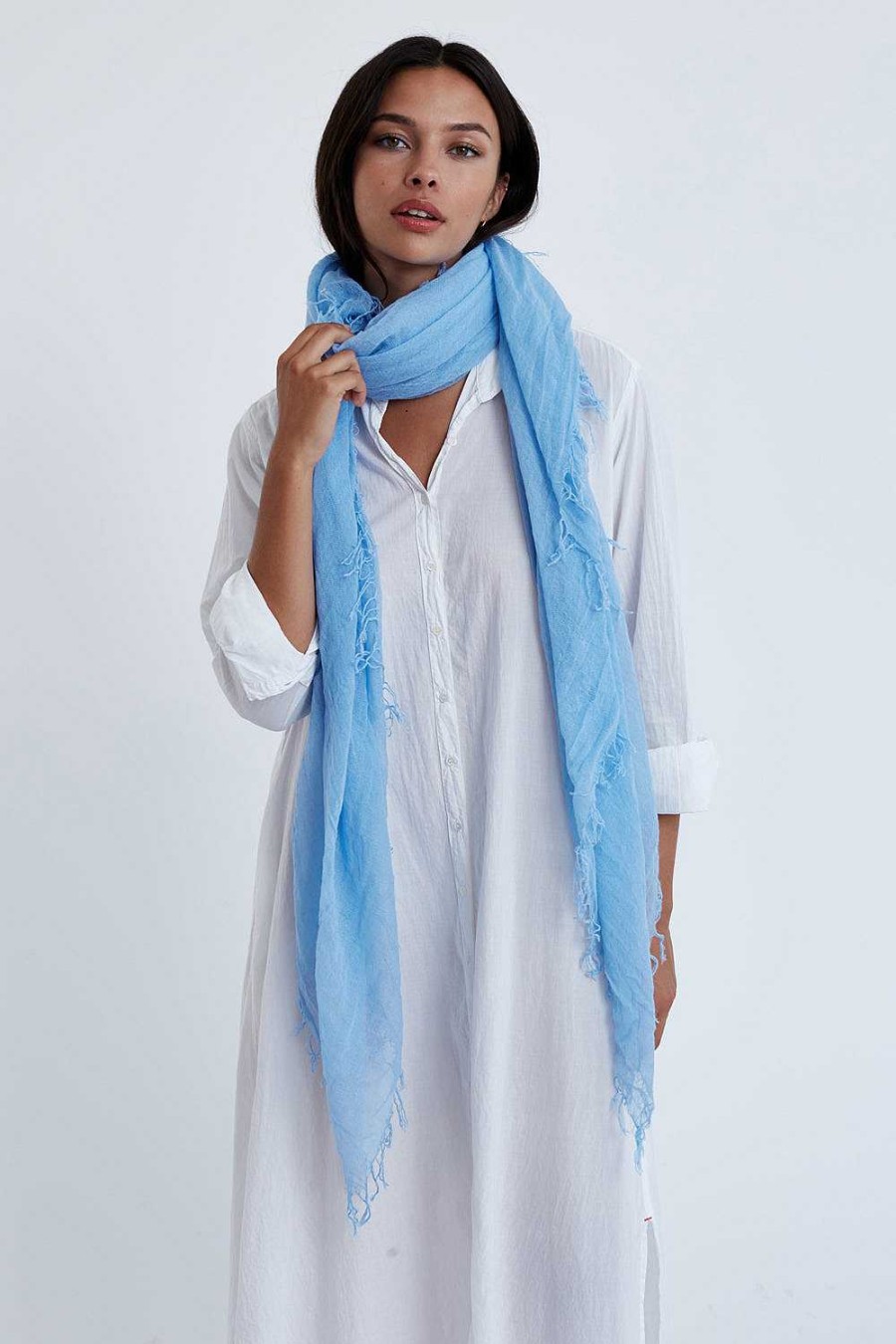 Accessory Chan Luu | Baby Blue Cashmere And Silk Scarf