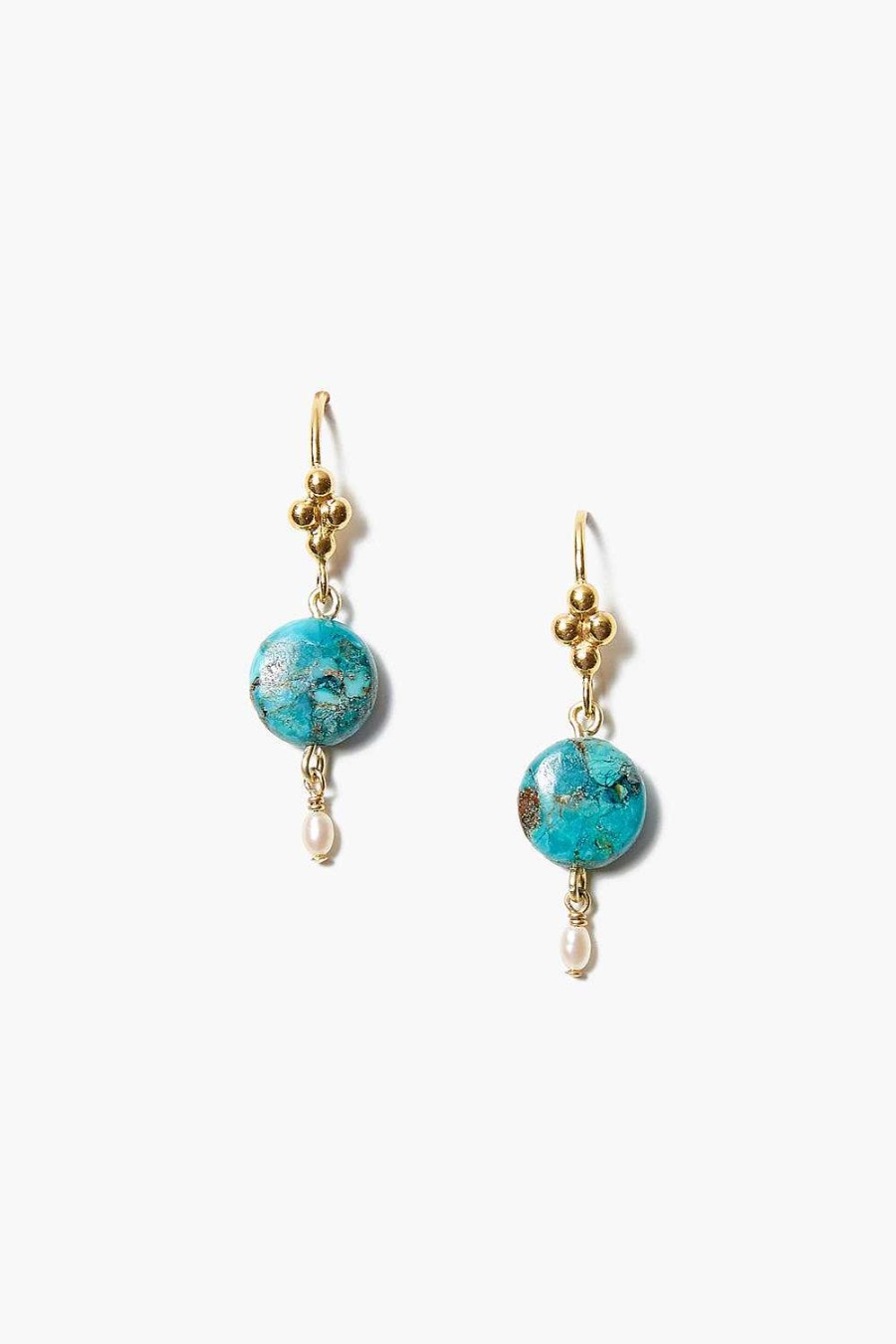 Jewelry Chan Luu | Turquoise And Pearl Drop Earrings