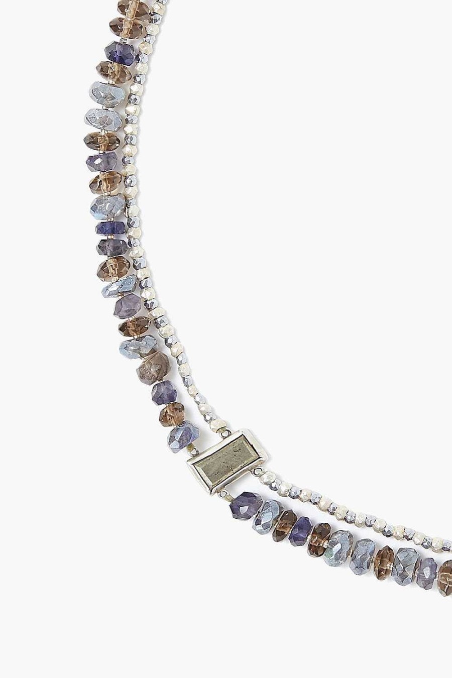 Jewelry Chan Luu | Iolite Mix And Silver Bead Pre-Layered Necklace