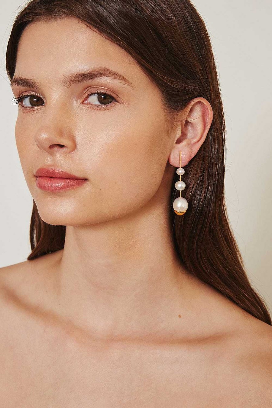 Jewelry Chan Luu | Gold Dipped Pearl Cascade Earrings