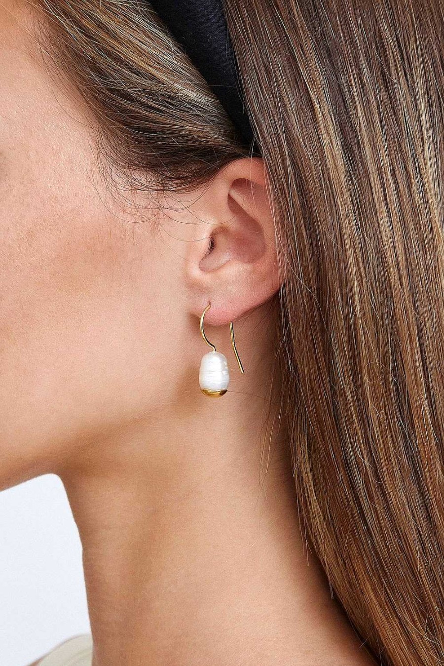 Jewelry Chan Luu | Gold Dipped Pearl Drop Earrings