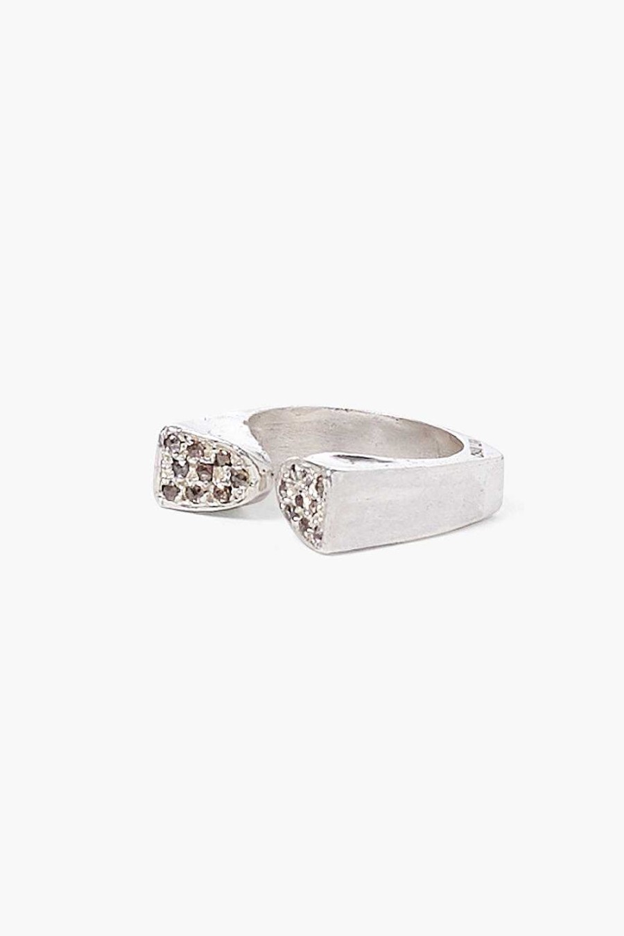 Jewelry Chan Luu | Silver And Diamond Duo Ring