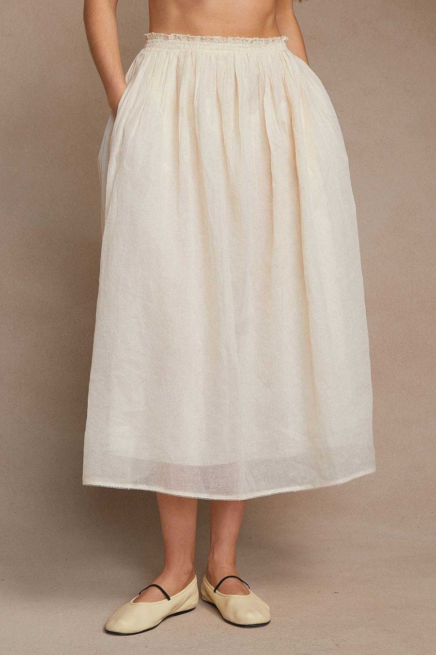 Ready To Wear Chan Luu | Caroline Ballet Skirt Antique White