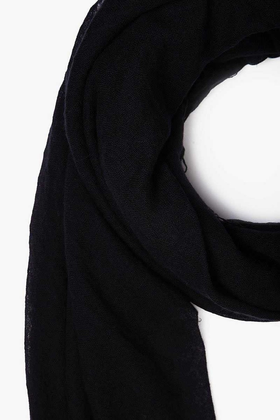 Accessory Chan Luu | Black Cashmere And Silk Scarf