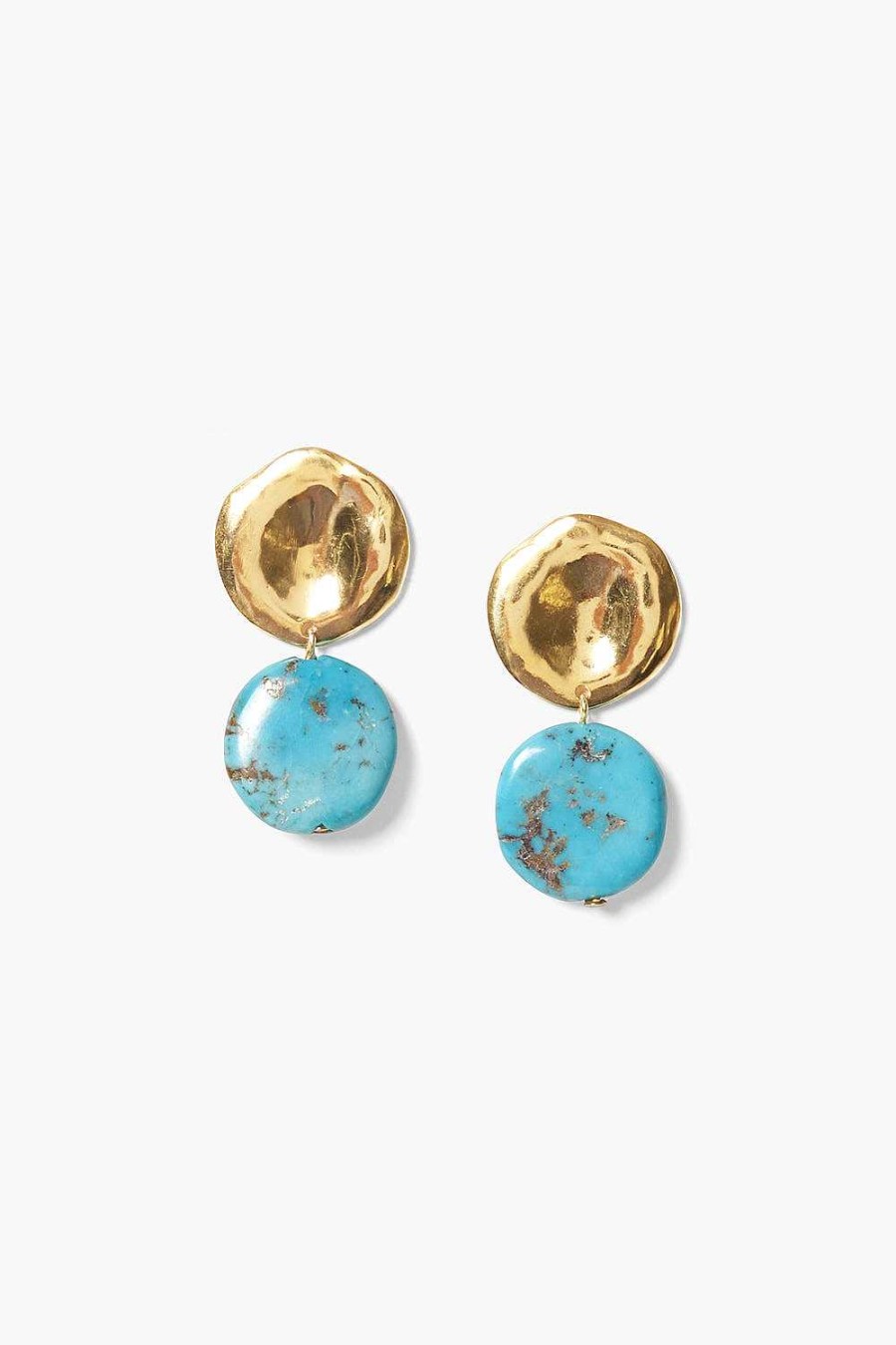 Jewelry Chan Luu | Tiered Coin Earrings Turquoise