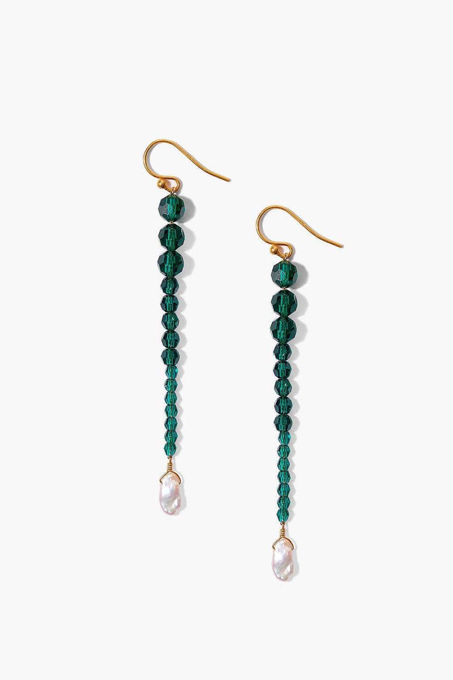 Jewelry Chan Luu | Emerald Gota Earrings