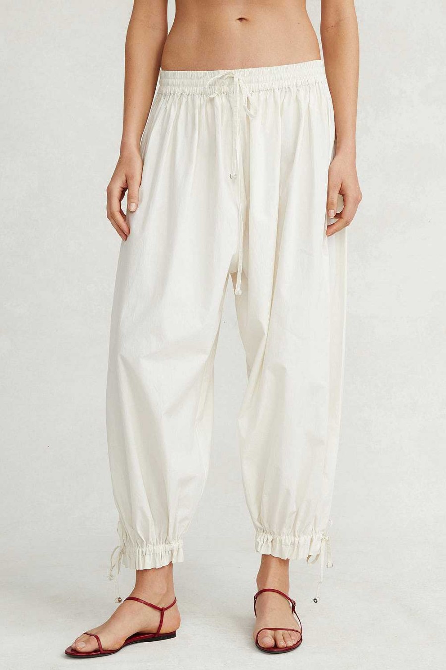 Ready To Wear Chan Luu | Balloon Poplin Pant Eggshell