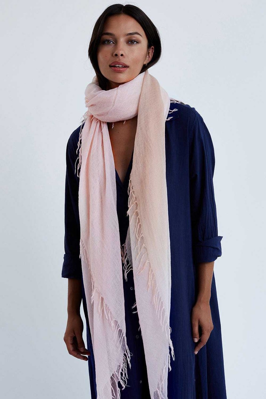 Accessory Chan Luu | Mahogany Rose Dip-Dyed Cashmere And Silk Scarf