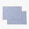 Home Chan Luu | Blue Gingham Embroidered Placemat Set