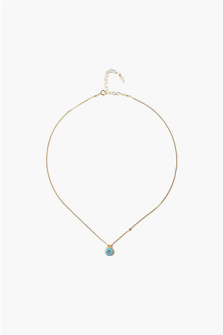 Jewelry Chan Luu | Turquoise Evil Eye Necklace With Champagne Diamond