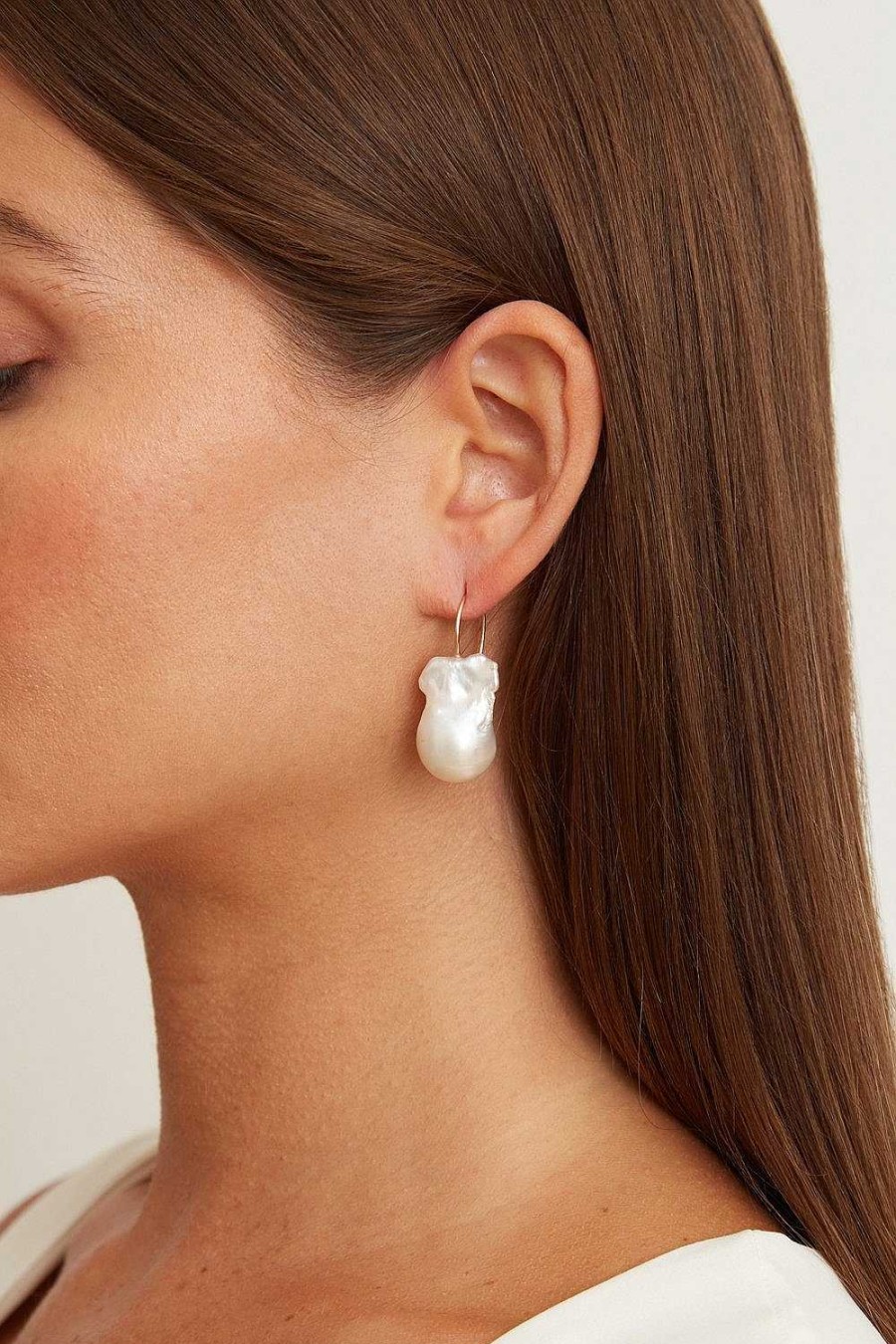 Jewelry Chan Luu | 14K White Le Baroque Earrings