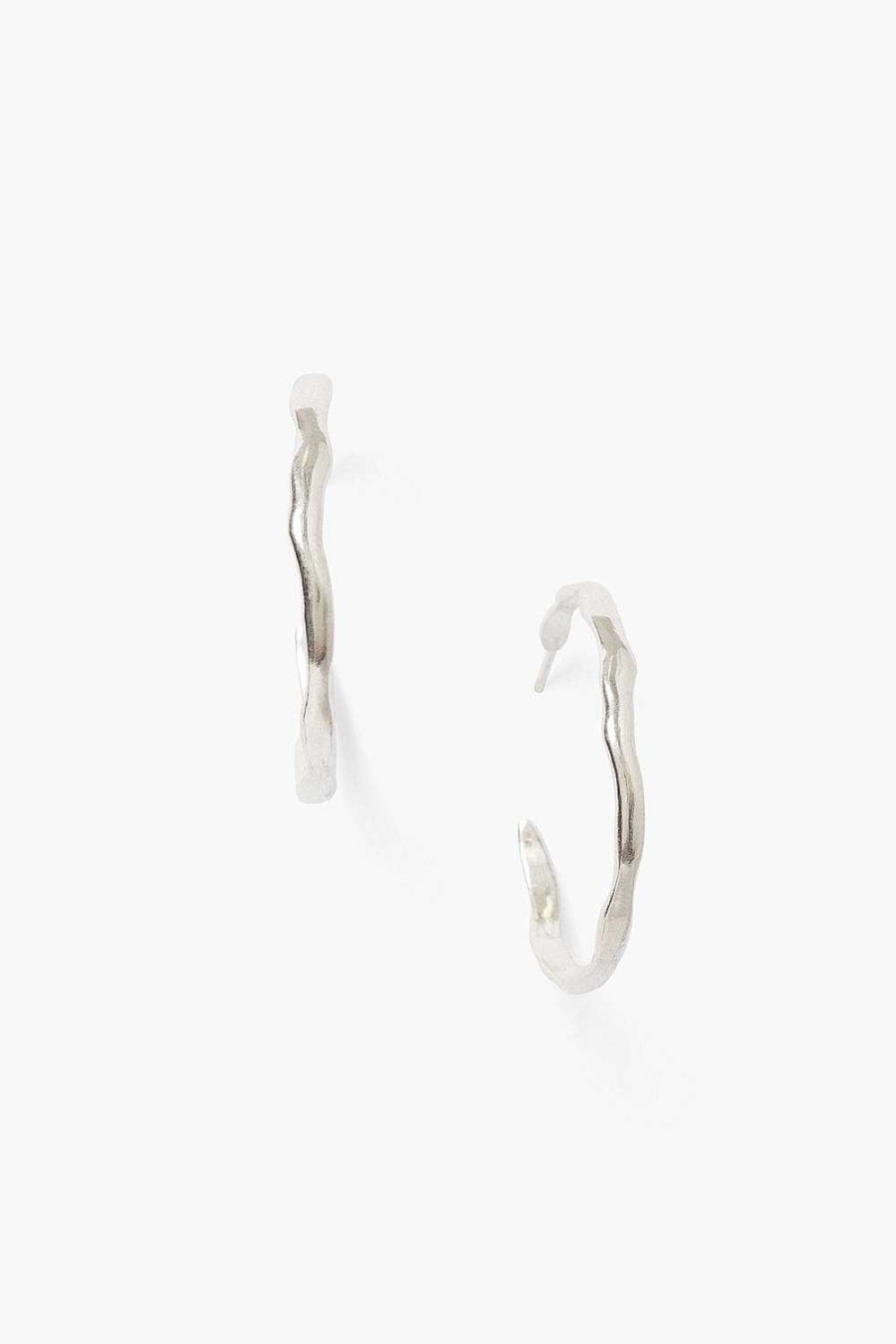 Jewelry Chan Luu | Wave Hoop Earrings Silver