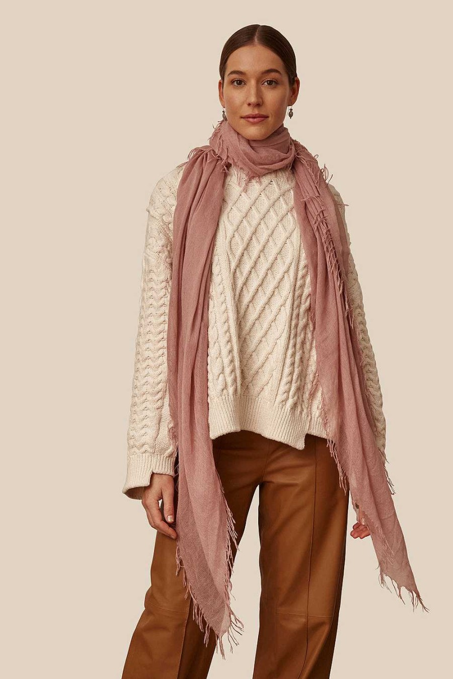 Accessory Chan Luu | Woodrose Cashmere And Silk Scarf