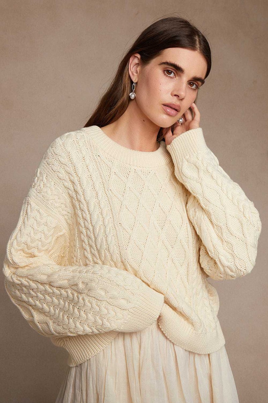 Ready To Wear Chan Luu | Georgina Sweater Antique White