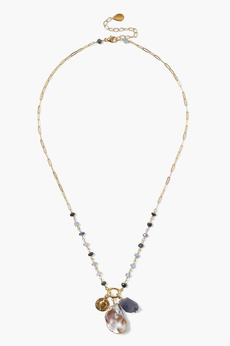 Jewelry Chan Luu | Tulum Charm Necklace Sapphire Mix