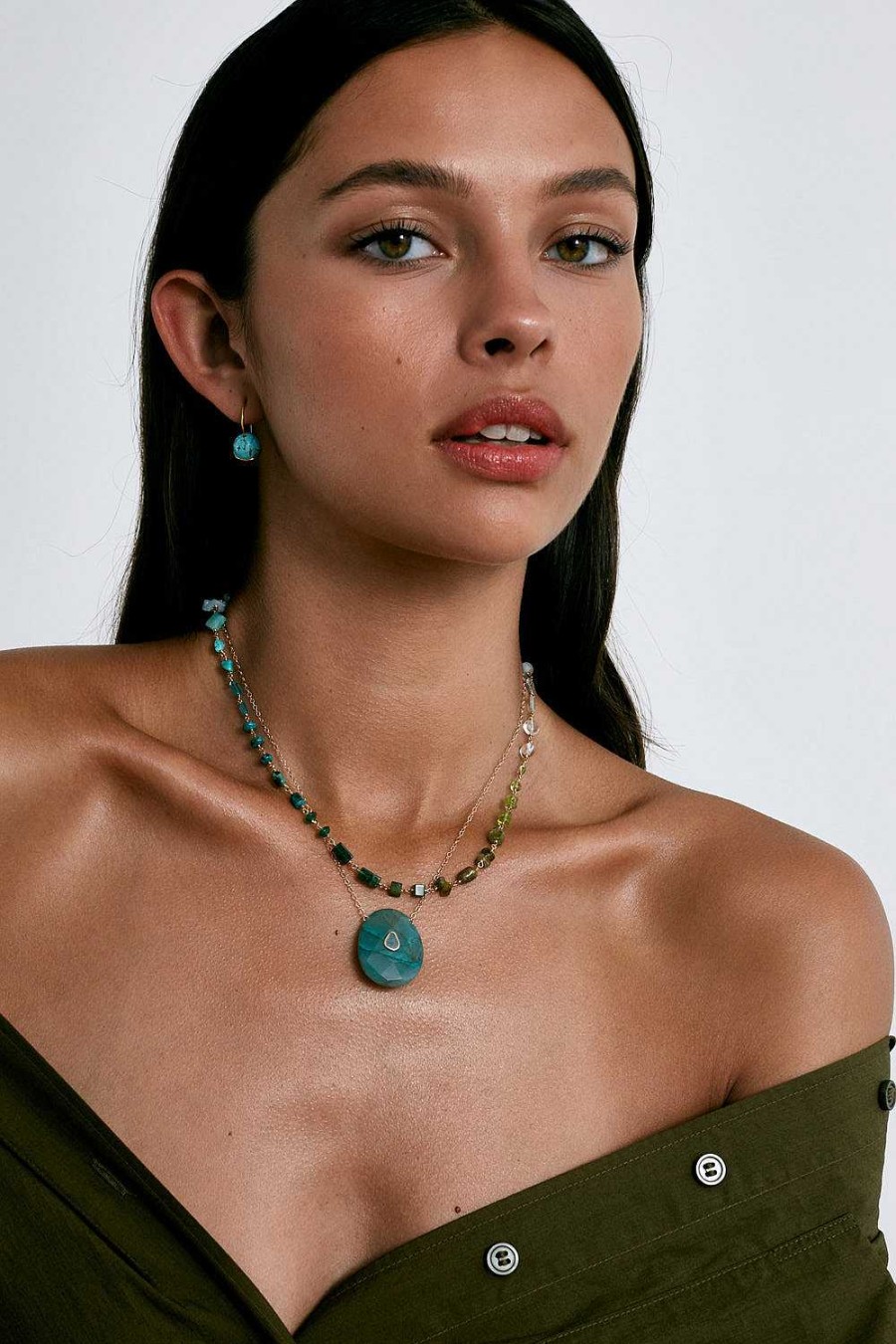 Jewelry Chan Luu | Daphne Beaded Necklace Turquoise Mix