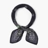 Accessory Chan Luu | Embroidered Paisley Floral Bandana Black