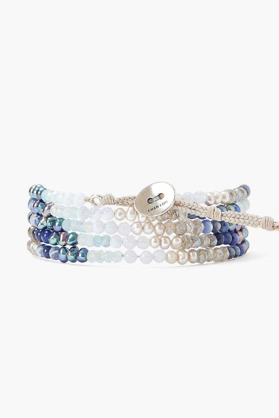 Jewelry Chan Luu | Sodalite Mix Gradient Naked Wrap Bracelet