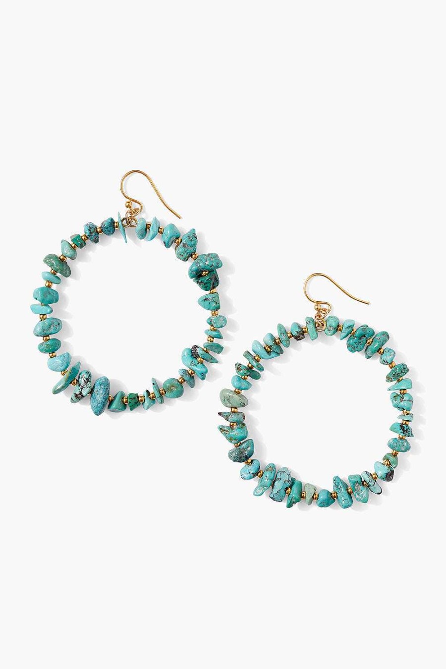 Jewelry Chan Luu | Seychelles Hoop Earrings Turquoise