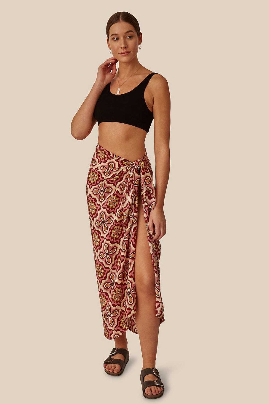 Ready To Wear Chan Luu | Pomegranate Crux Sarong