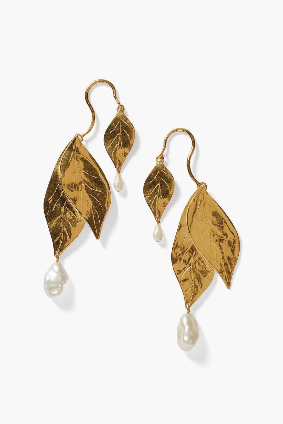 Jewelry Chan Luu | Falling Leaf Earrings White Pearl