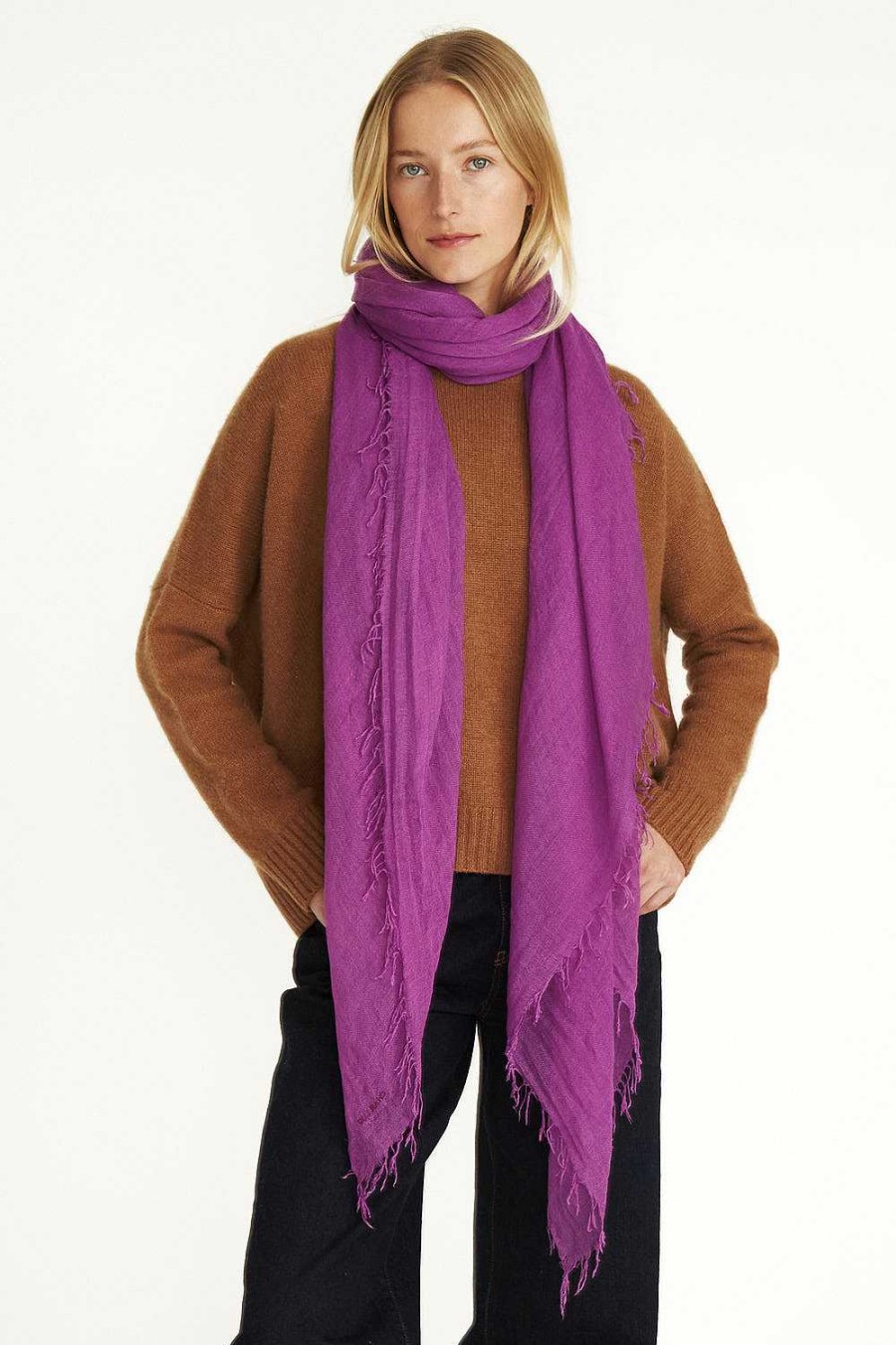 Accessory Chan Luu | Hyacinth Violet Cashmere And Silk Scarf