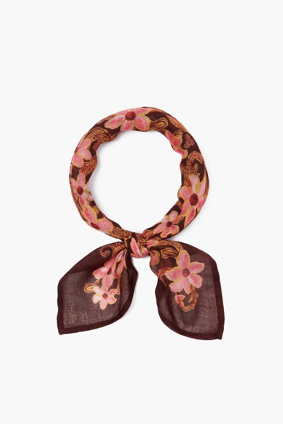 Accessory Chan Luu | Meadow Floral Print Bandana Fired Brick