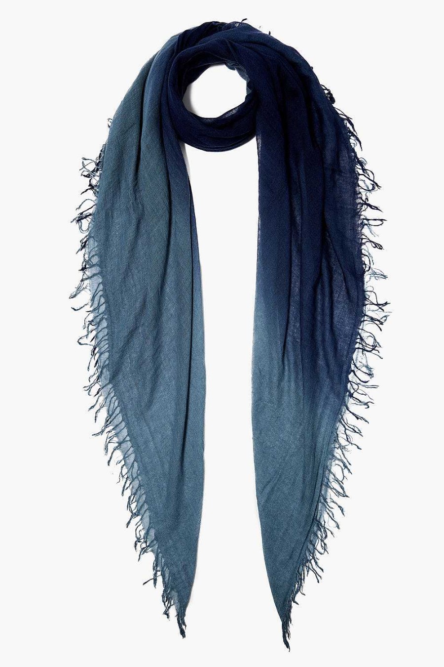 Accessory Chan Luu | Pageant Blue Dip-Dyed Cashmere And Silk Scarf