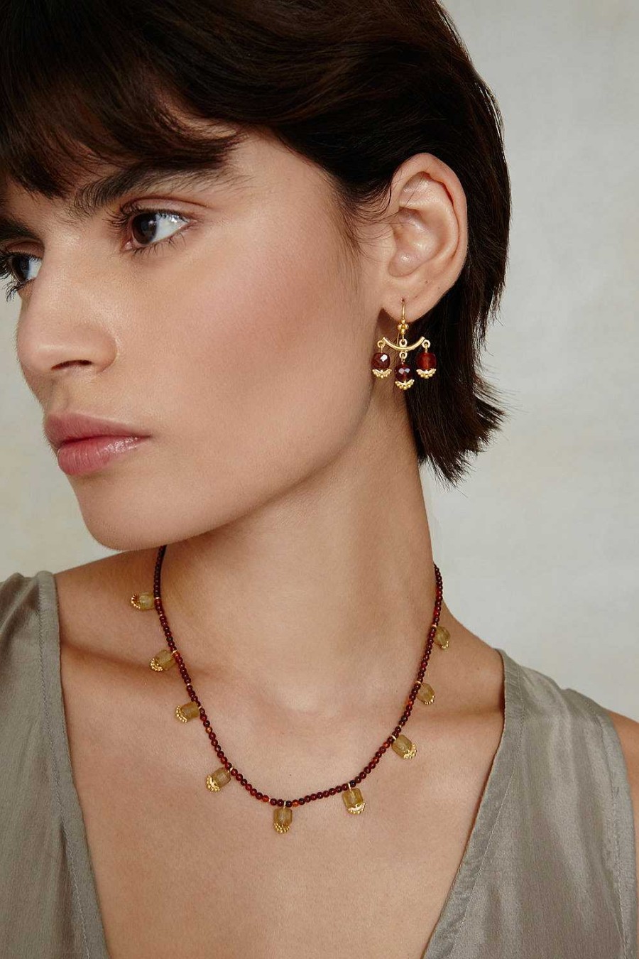 Jewelry Chan Luu | Anahi Chandelier Earrings Hessonite