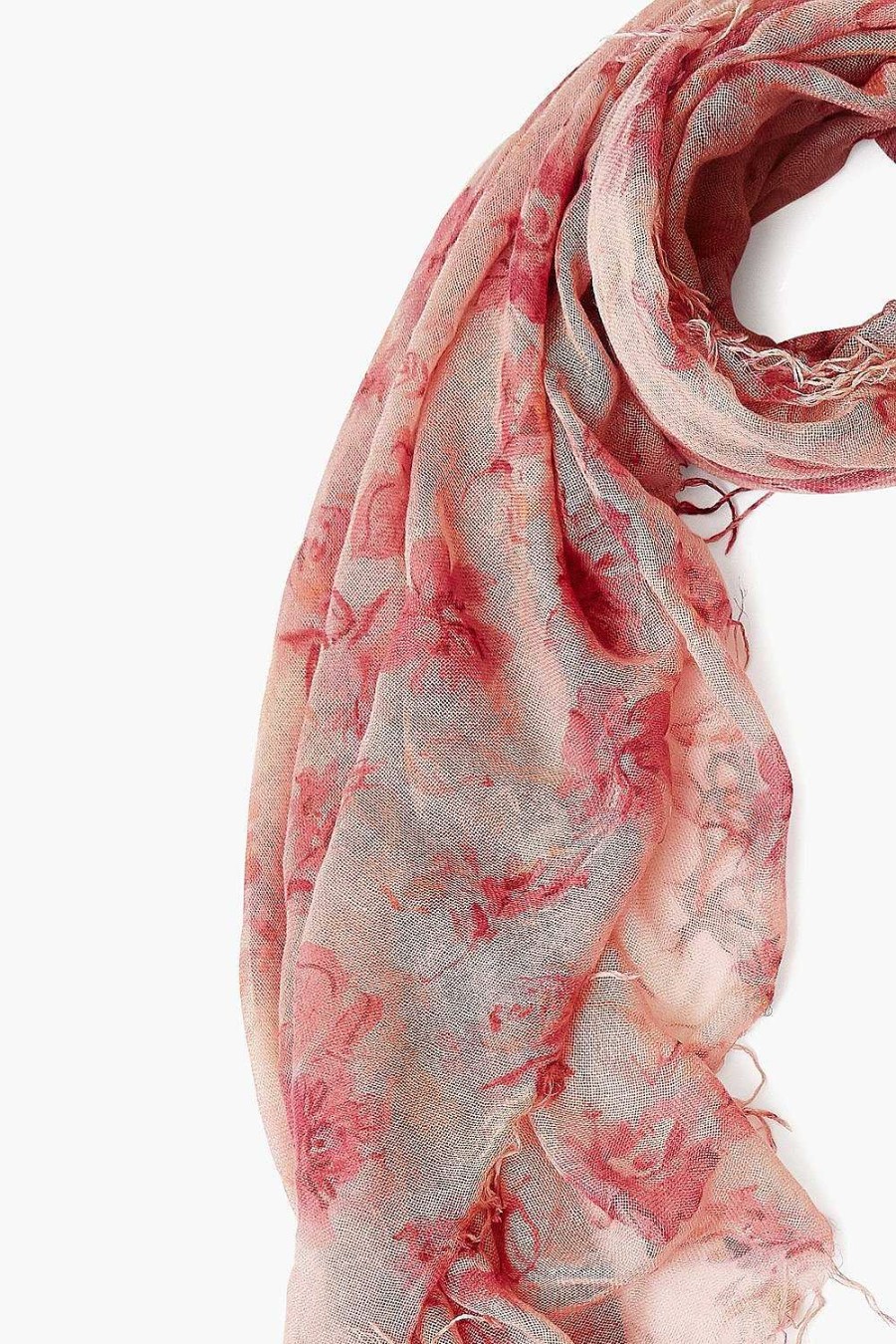 Accessory Chan Luu | Mauve French Floral Cashmere And Silk Scarf