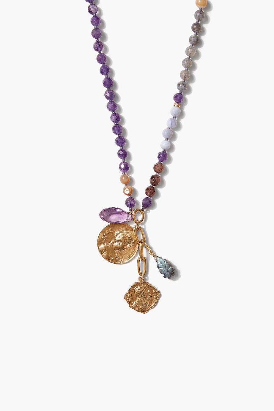 Jewelry Chan Luu | Portrait Charm Necklace Amethyst