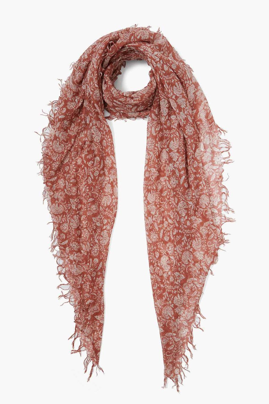 Accessory Chan Luu | Sequoia Dahlia Floral Cashmere And Silk Scarf