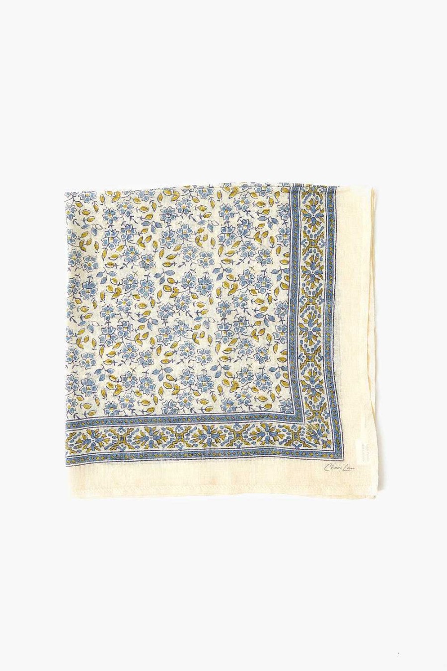 Accessory Chan Luu | Daisy Floral Print Bandana Seed Pearl