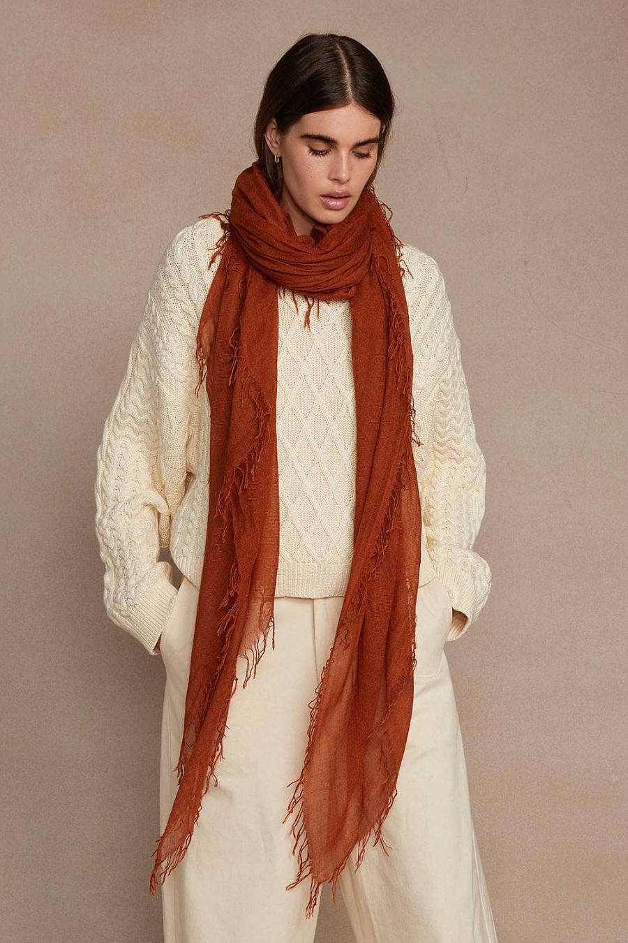 Accessory Chan Luu | Ginger Bread Cashmere And Silk Scarf