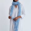 Accessory Chan Luu | Baby Blue Zebra Print Cashmere And Silk Scarf