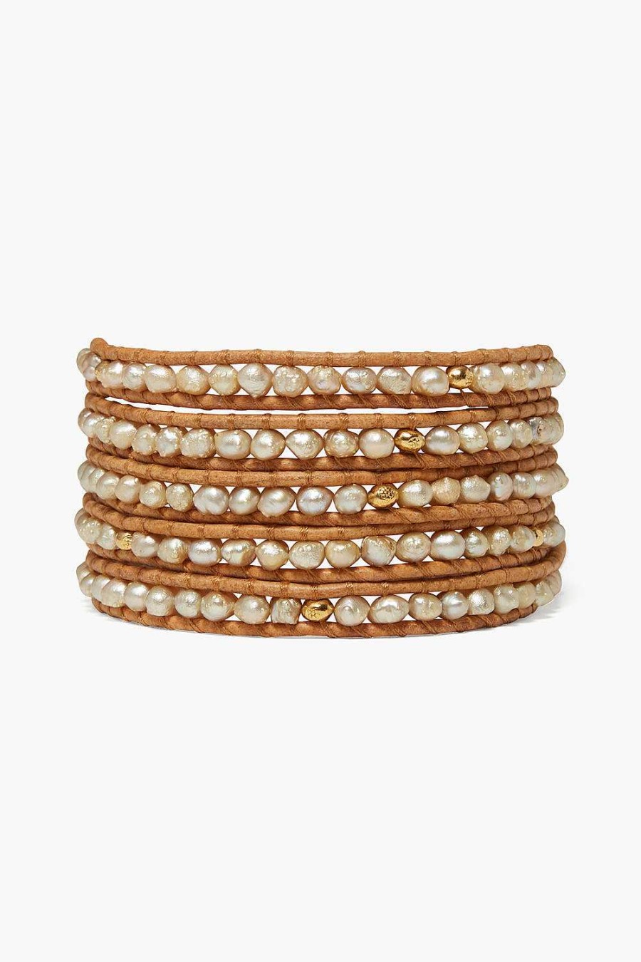 Jewelry Chan Luu | Denali Wrap Bracelet Champagne Pearl Mix