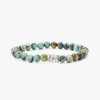 Jewelry Chan Luu | African Turquoise And Etched Silver Stretch Bracelet