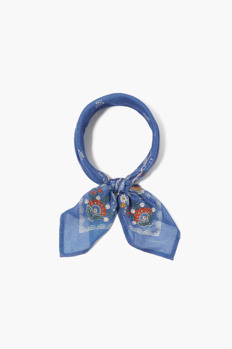 Accessory Chan Luu | Santi Paisley Bandana Wedgewood