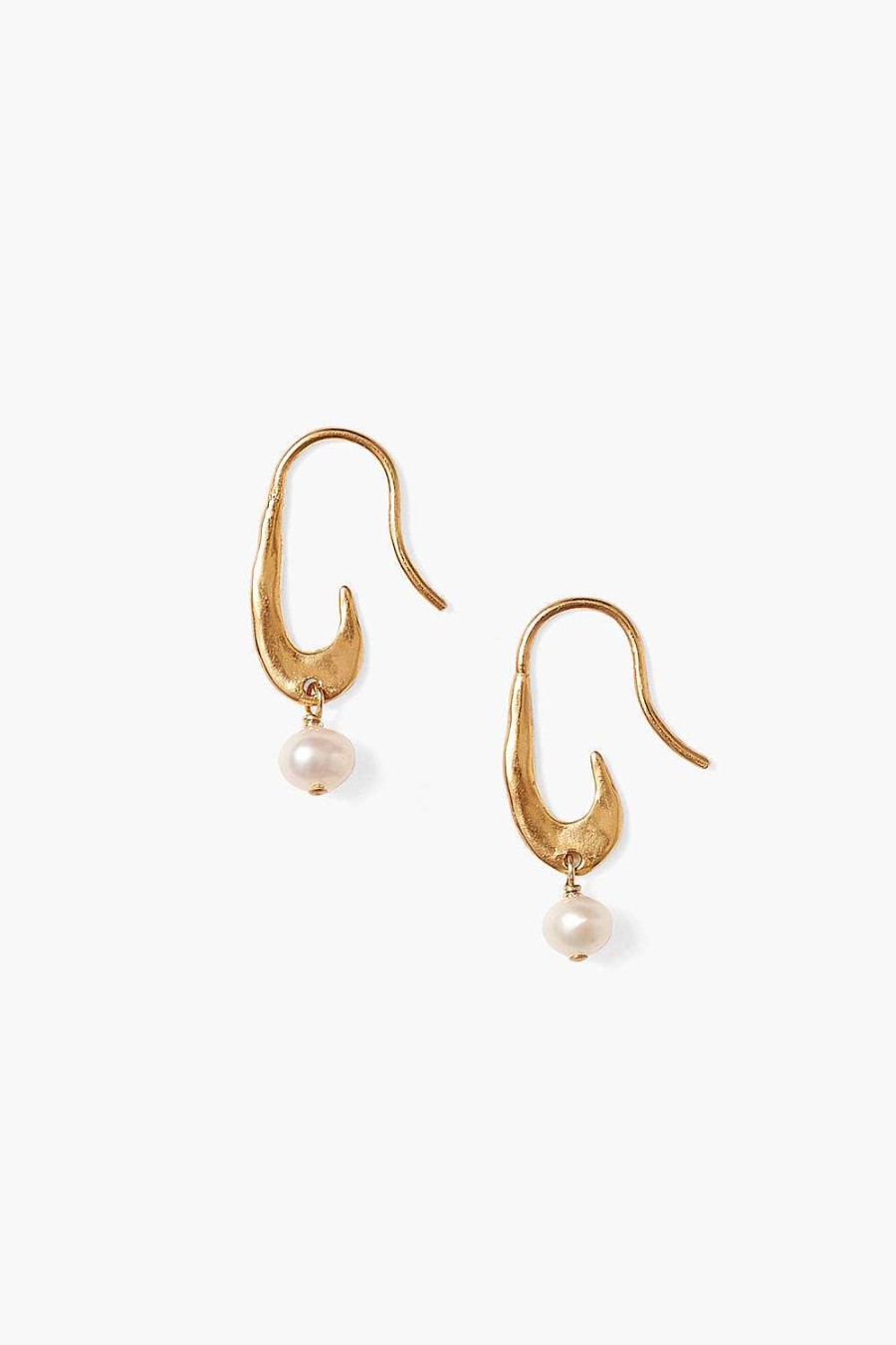 Jewelry Chan Luu | Gala Crescent Pearl Earrings Mini Gold