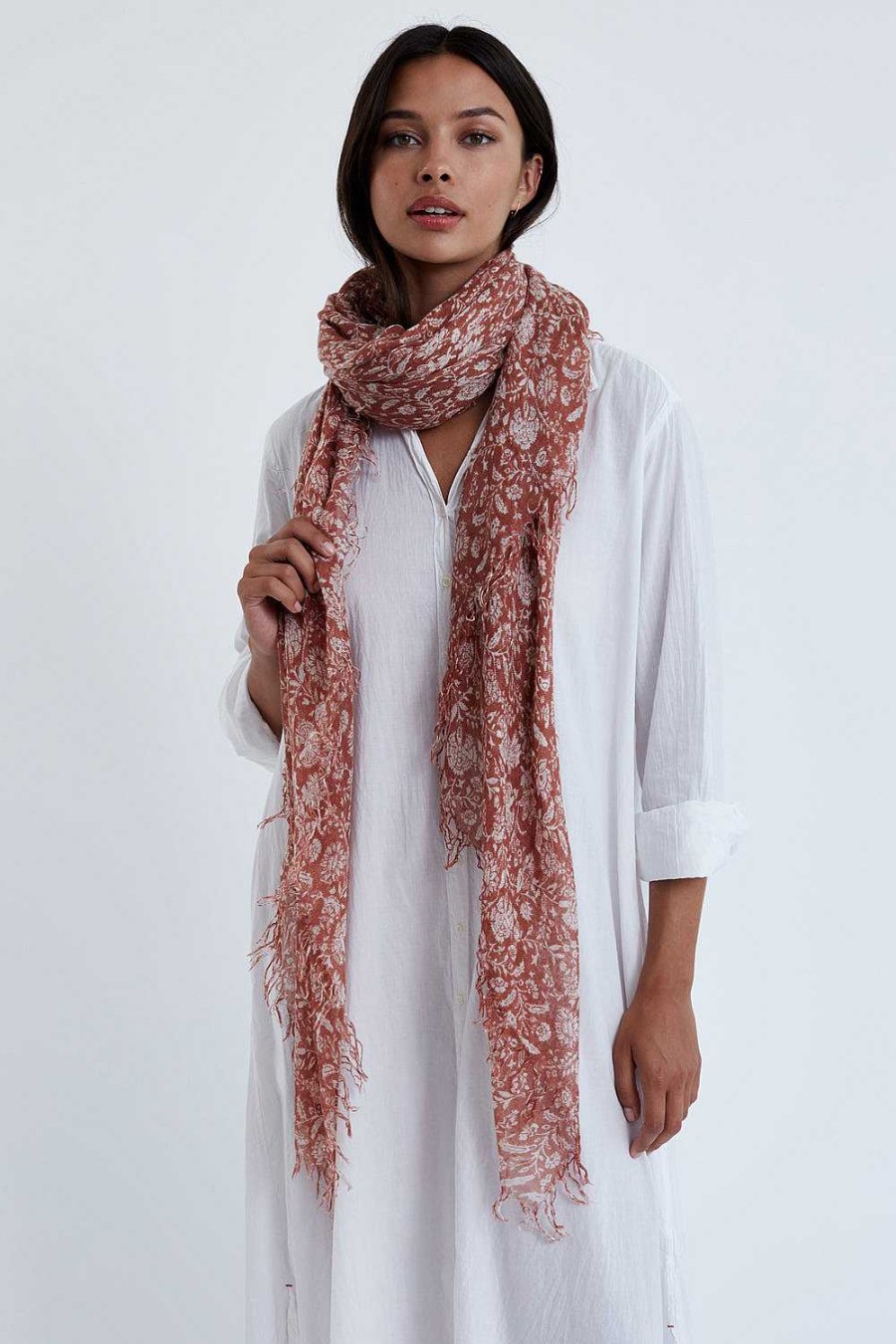 Accessory Chan Luu | Sequoia Dahlia Floral Cashmere And Silk Scarf