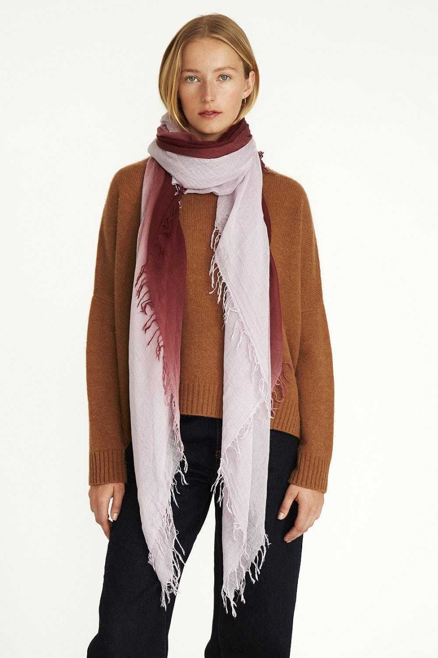 Accessory Chan Luu | Chocolate Truffle Dip-Dyed Cashmere And Silk Scarf