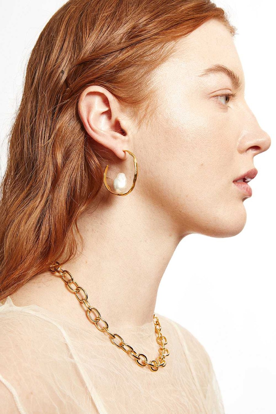 Jewelry Chan Luu | Selene Hoop Earrings Yellow Gold